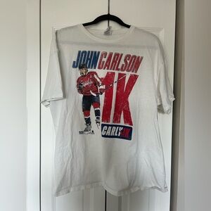 John Carlson Washington Capitals Men’s Sz XL White Cotton Short Sleeve T-Shirt